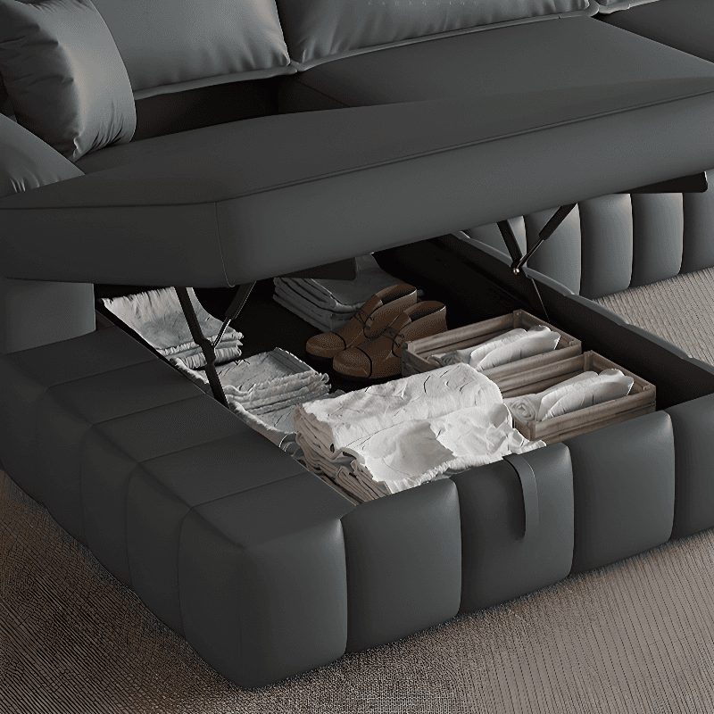 L-Shape/Straight Left Hand Facing/Horizontal Sofa Recliner/Convertible Sofa with Under-seat-storage - image 7