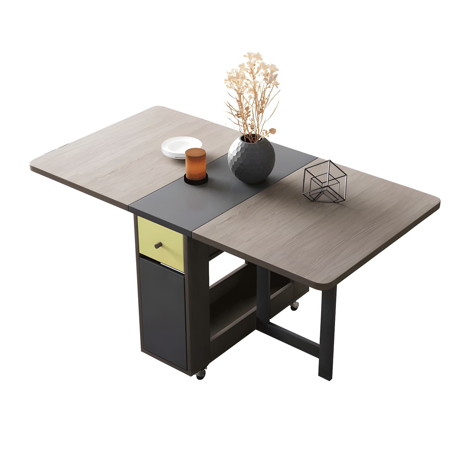 1/3/5/7 Pieces Modern Space-Saving Wood Multi Purpose Dining Set