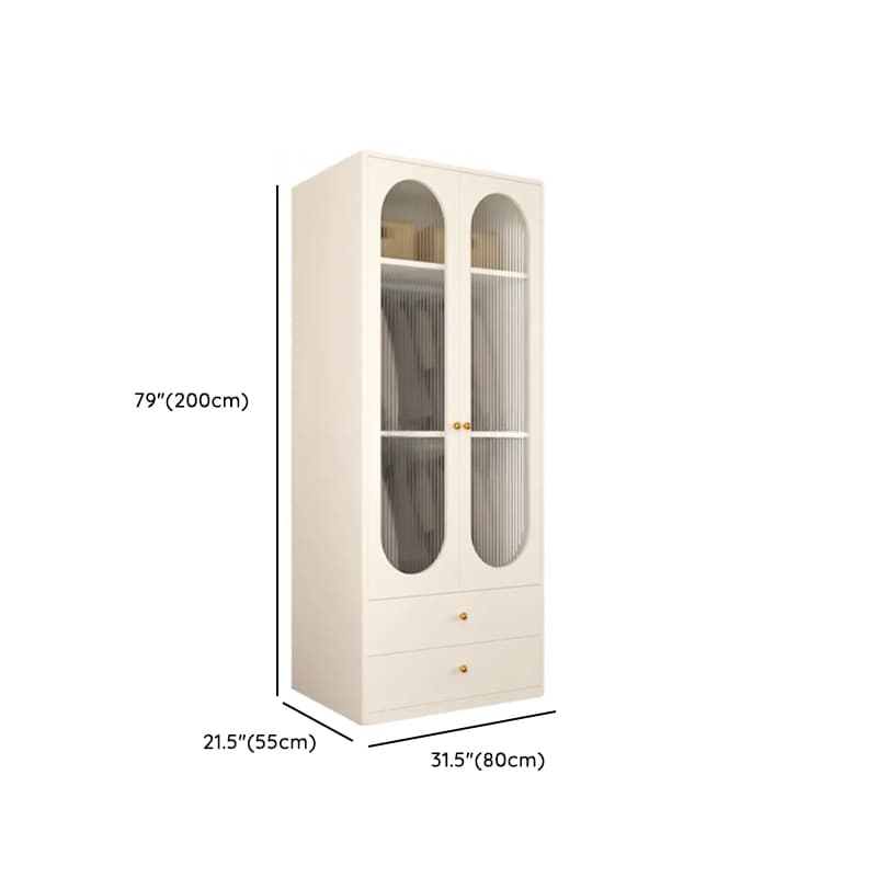 Chalk Casual Unattached Wardrobe with Adaptable Shelf, Soft Close Door, Hanging Rod, and Articulated Mechanism - image 12