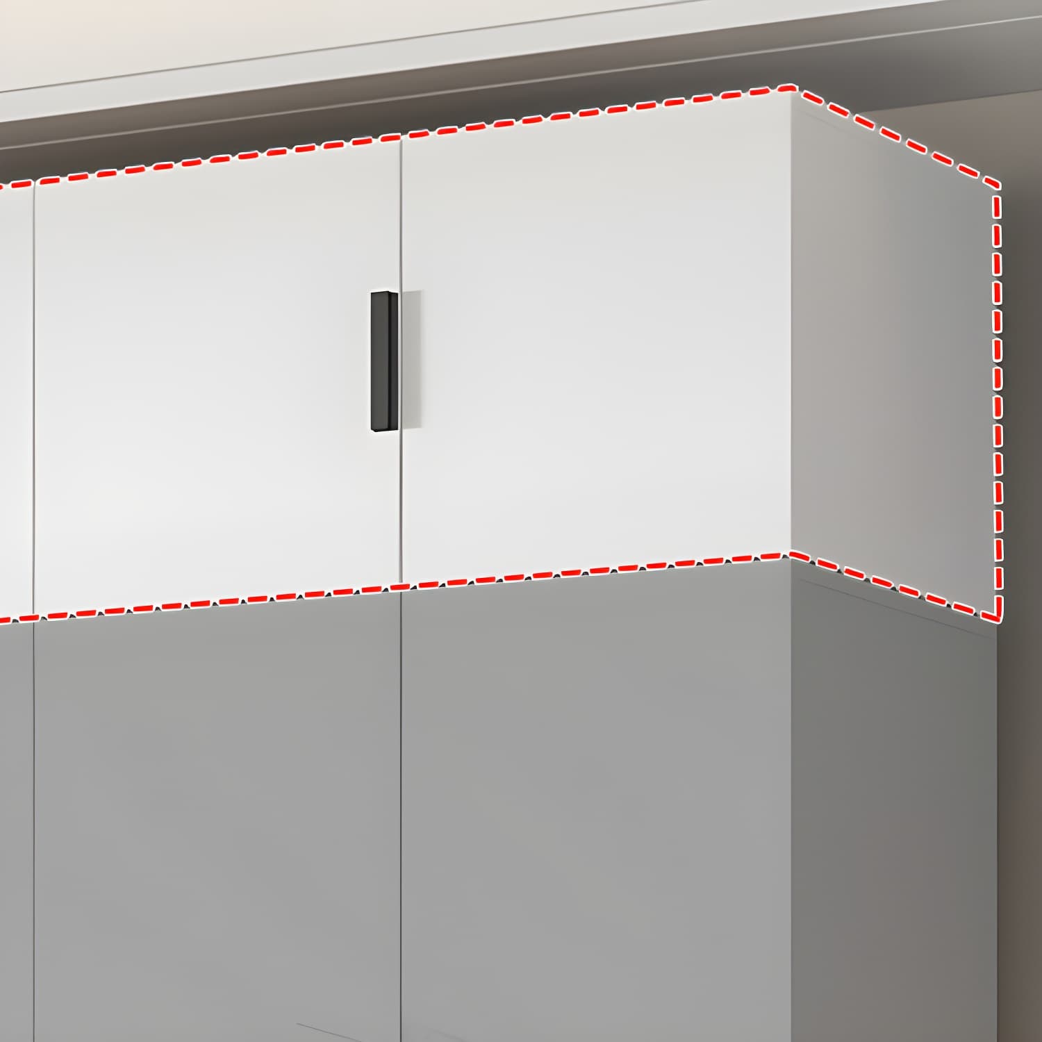 White Wood Wardrobe Armoire with Hinged Doors and Shelves Included - image 7