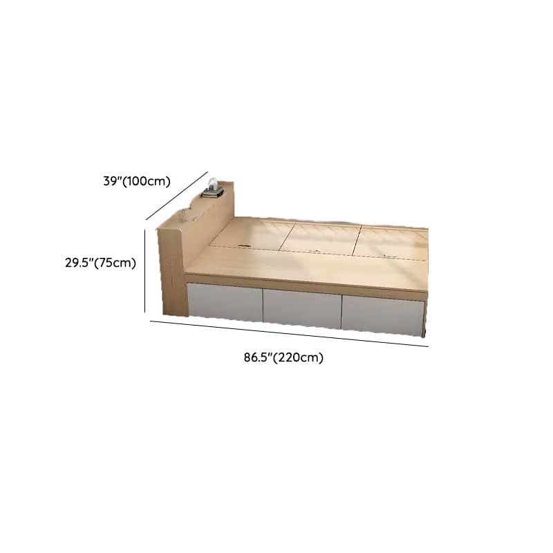 Natural Color Solid Color Storage Included with 3 Storage Boxes for Bedroom - image 6