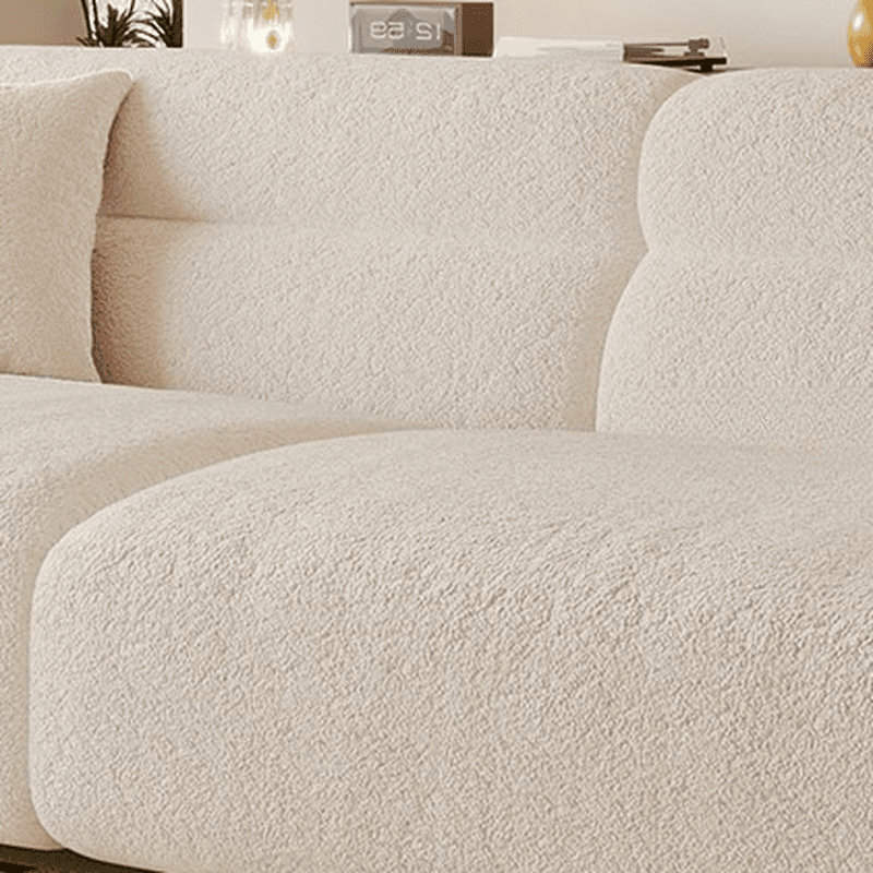 Modern Solid Color Tear Resistant Standard Sofa in Light Gray/White/Citrus Color with 4-seater/Seats 5/3-seater and 2 Pillows - image 5