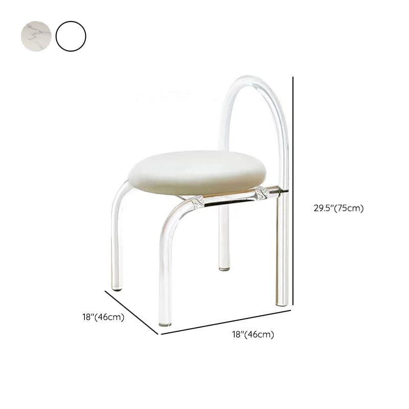 Dining Table Set with Rectangular White Slate Stone Top, Two-sided Pedestal Base, and Padded Chair with Back - image 13