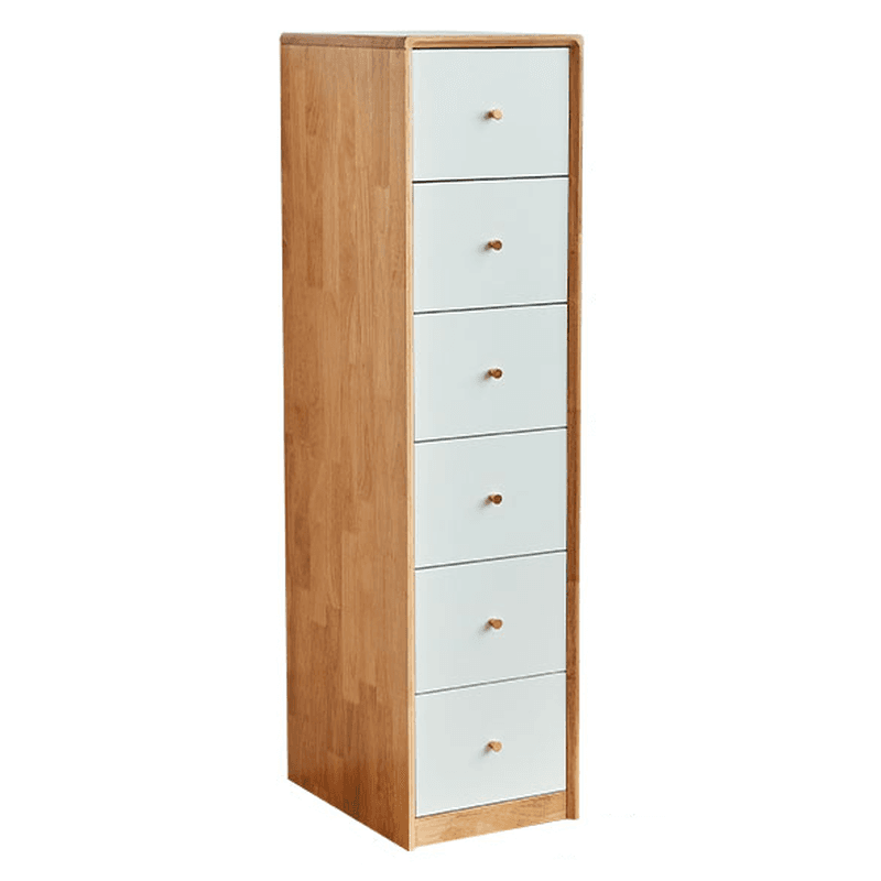 Minimalist Natural Wood Bachelor Chest with 6 Drawers, Vertical Orientation - image 13