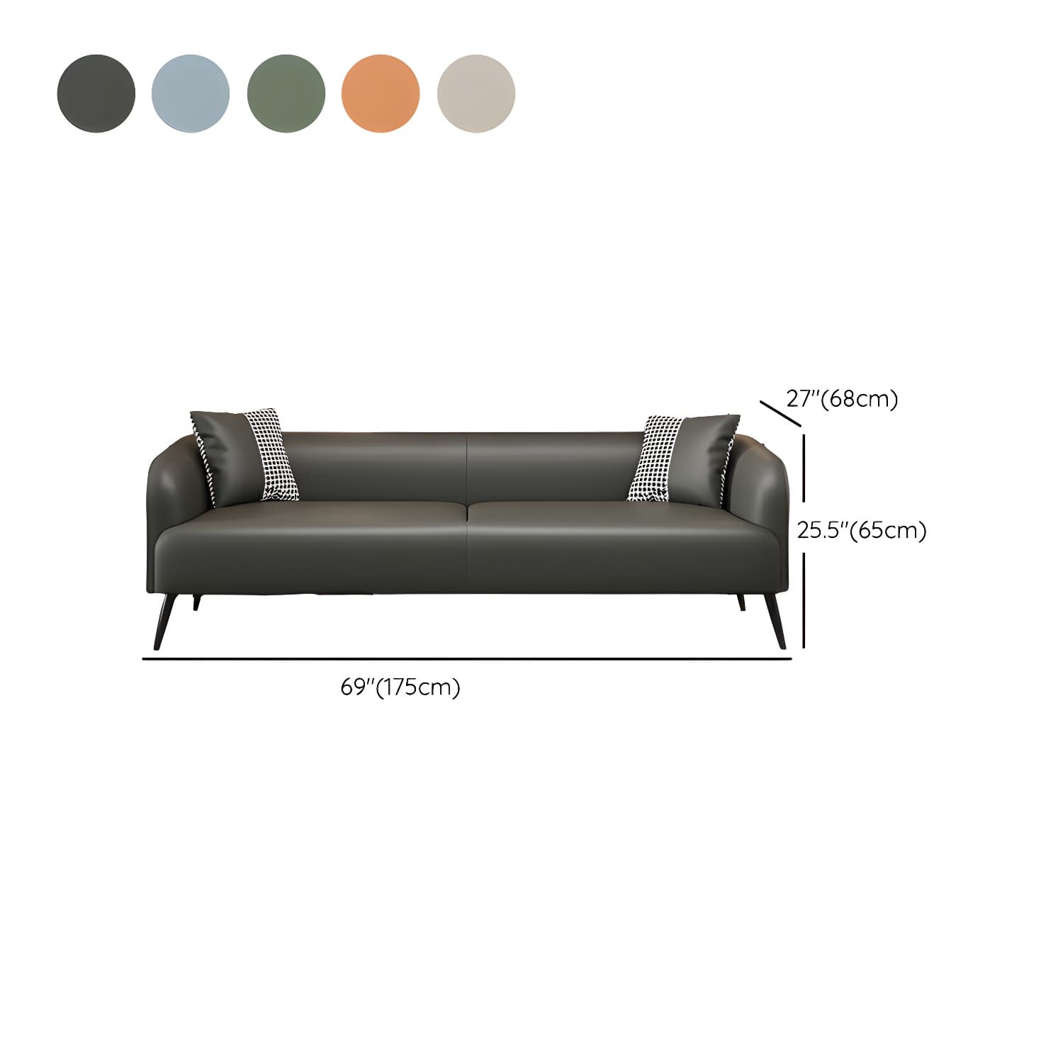 3-Seater Modern 69" L Standard Sofa with Tight Back for Living Room - image 18