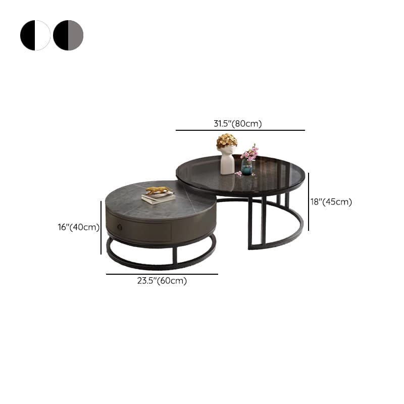 Nested Orbicular Framework Accent Table for Foyer Use - image 15