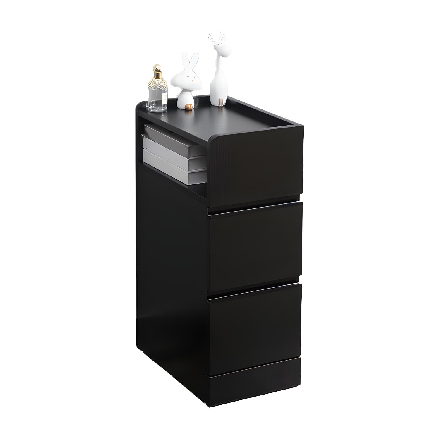 Scandinavian Accent Table Nightstand 25.5" Tall with 2 Drawers - image 14