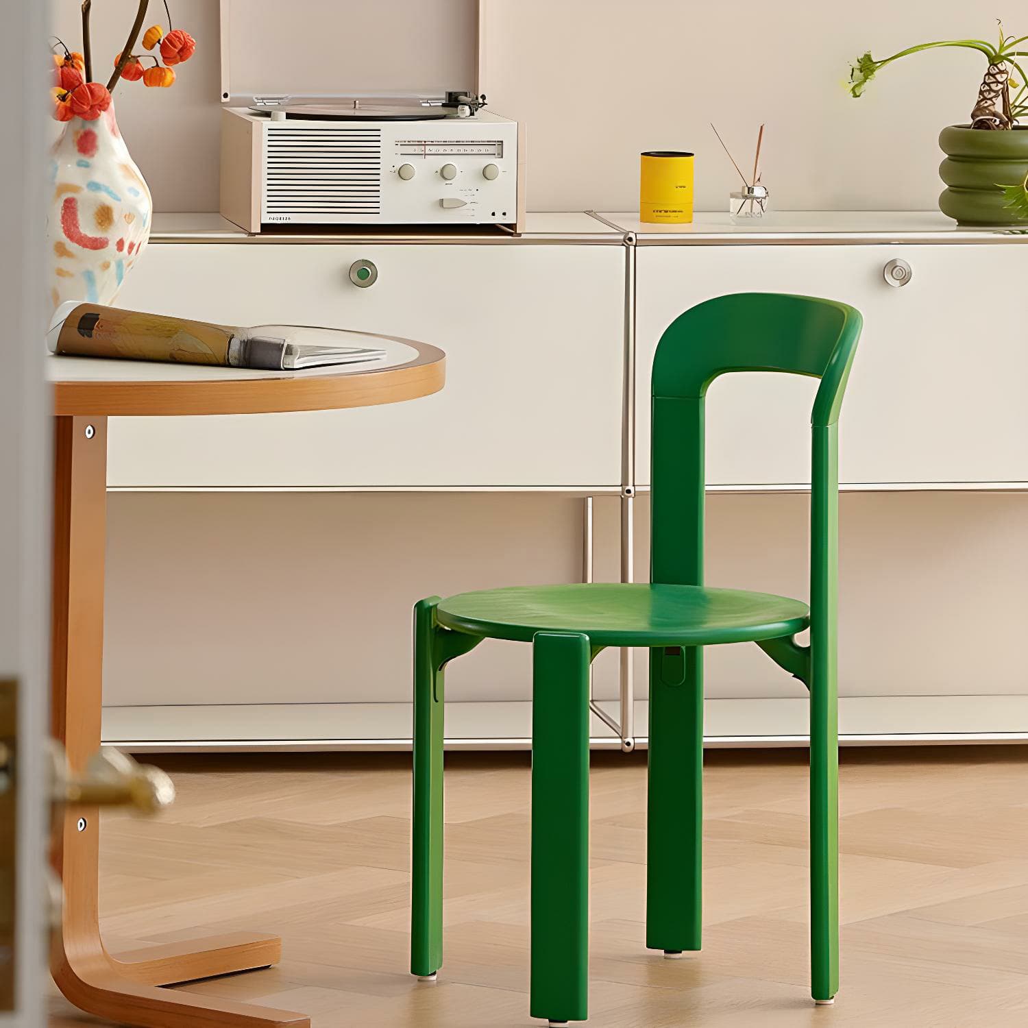 Modern Solid Wood Armless Dining Chairs with Open Back for Kitchen & Dining - image 8