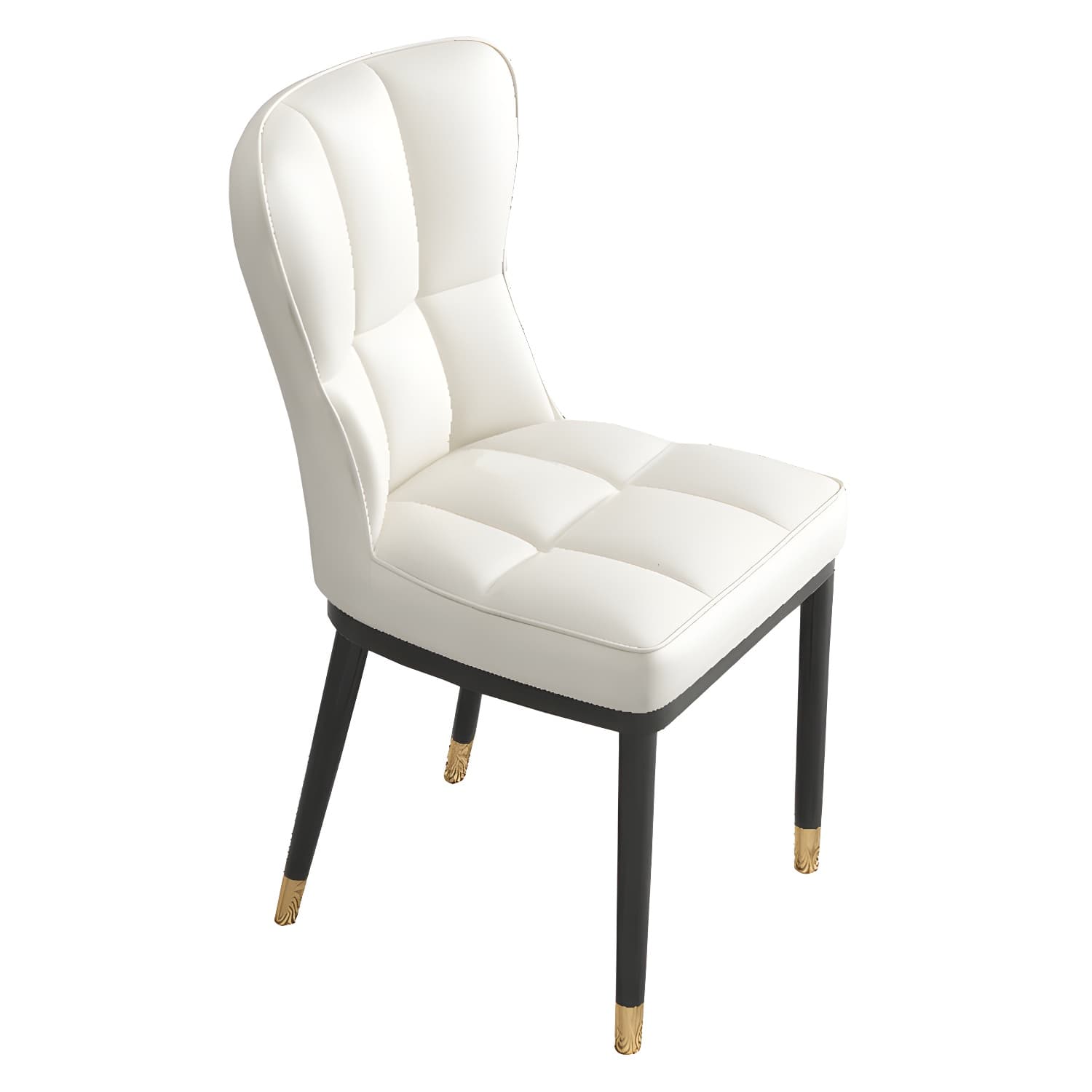 Wingback Faux Leather Side Chair with Standard Back Heights and Metal Legs in Kitchen & Dining - image 12