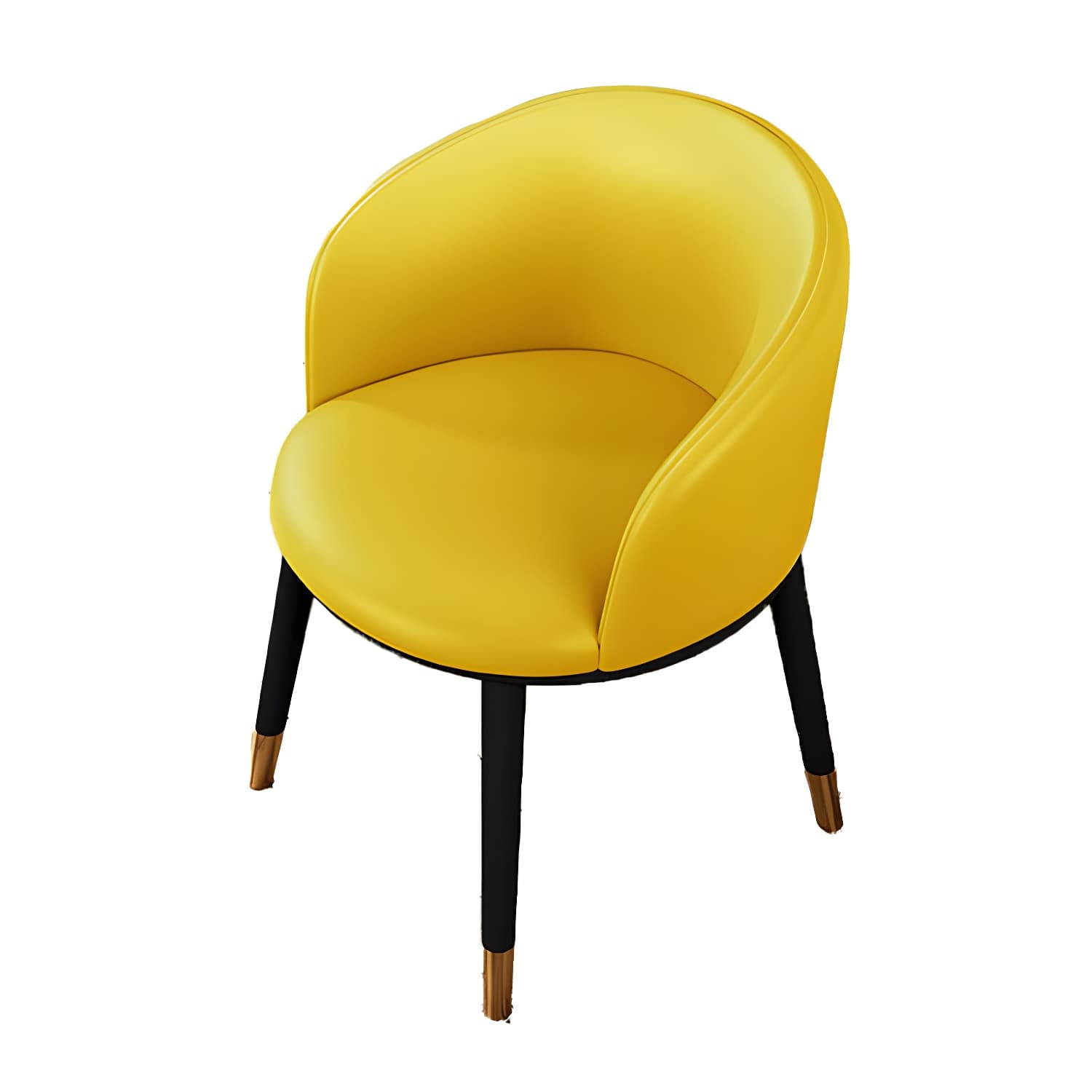 Contemporary Leather Home Arm Chair Solid Back Matte Finish Dining Chair - image 26