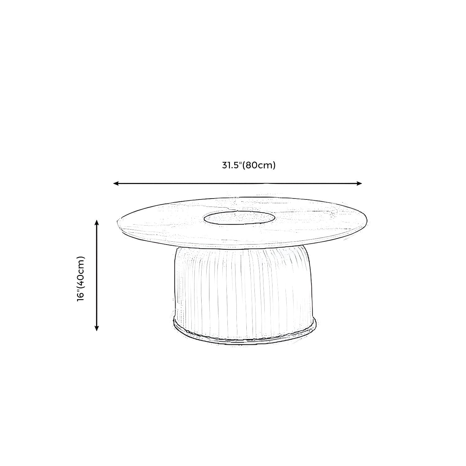 Modern Metal Cocktail Table Round Pedestal Coffee Table - White - image 18