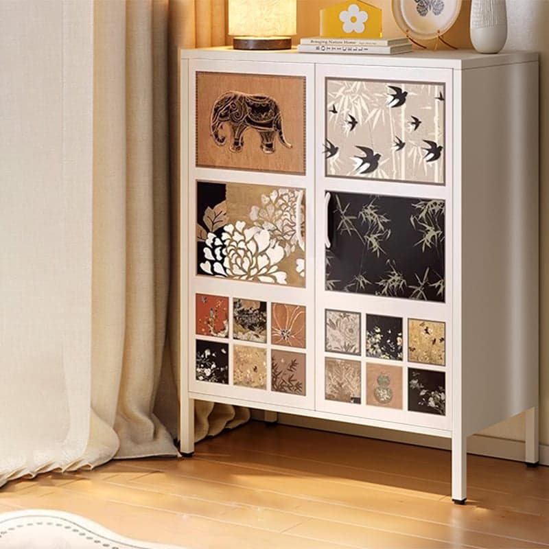 Damp-proof, Scratch-immune Steel Accent Cabinet with Adjustable Shelf, Grip Bars in Midnight Black/Chalk, Stain Resistant - image 5