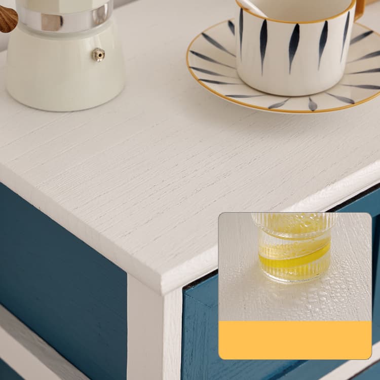 Minimalist Rectangle Brown/White Wood Top Accent Chest with Soft Close Drawer Living Room - image 5