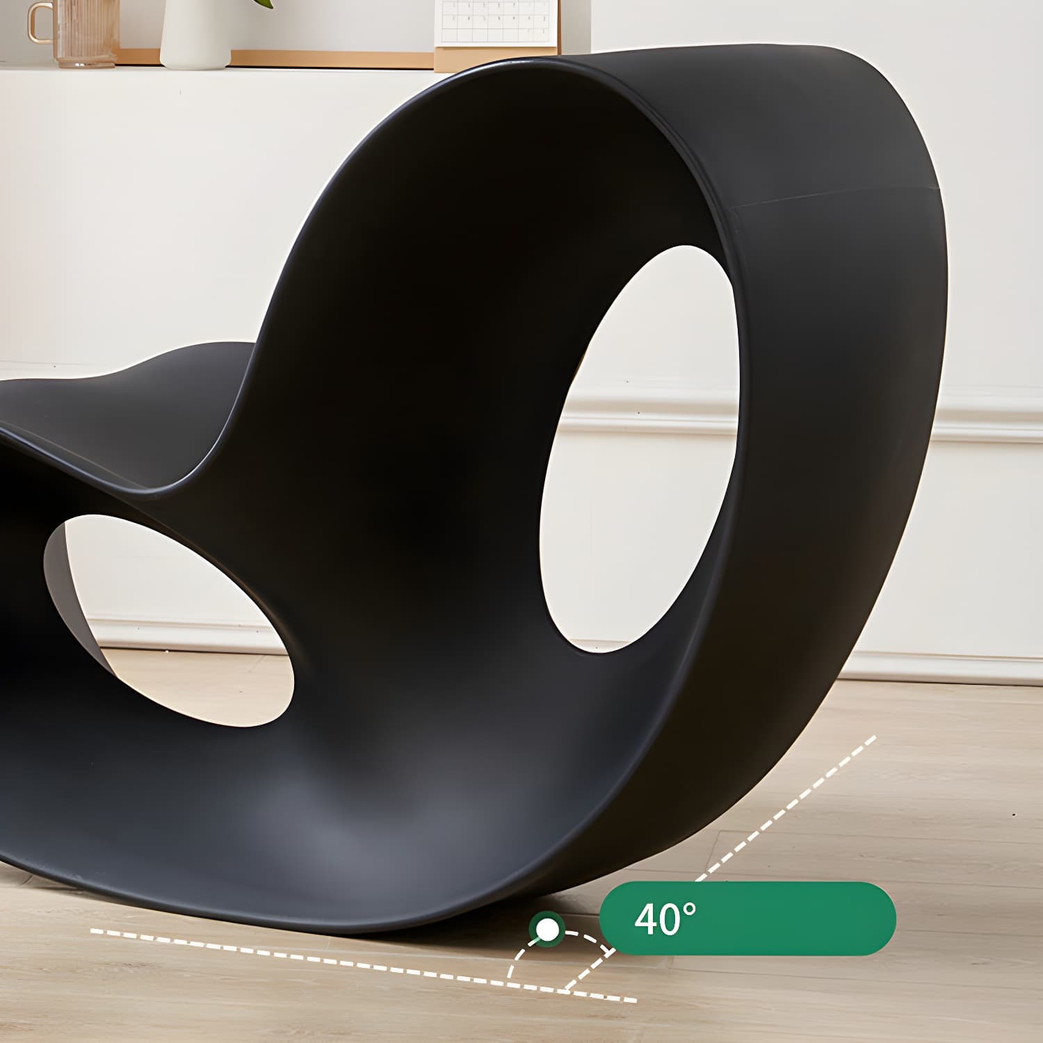 Contemporary Rocking Chair Acrylic Solid Color Indoor Rocking Chair without Armrest - image 18