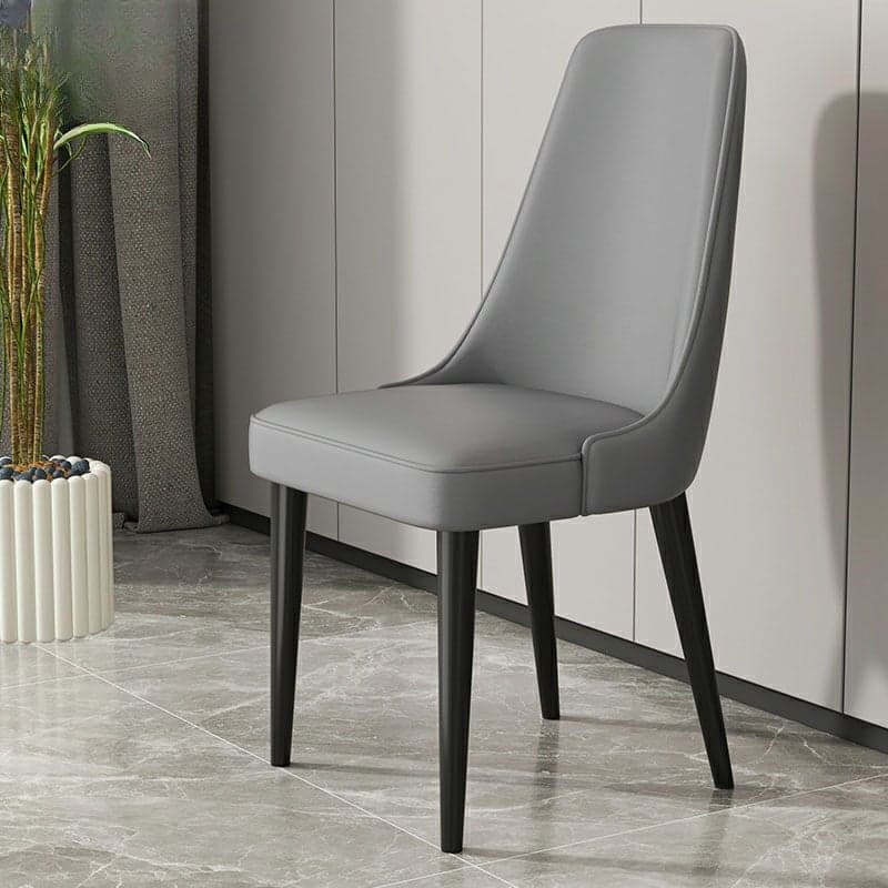 Mid-Century Modern Armless Faux Leather Kitchen and Dining Side Chair in Parsons Style - image 7