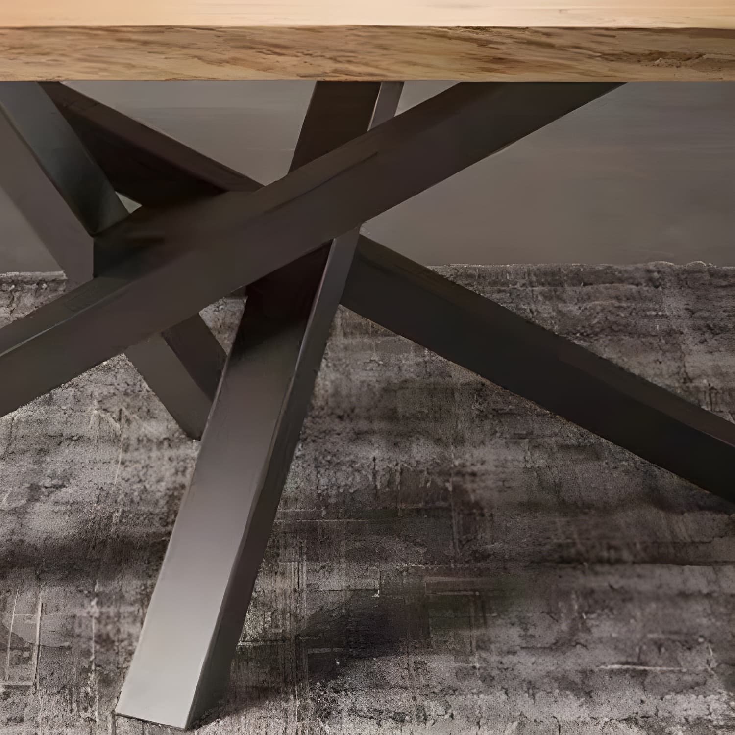 Rectangle 4 Legs Industrial Table Solid Wood Fixed Table for Restaurant - image 7