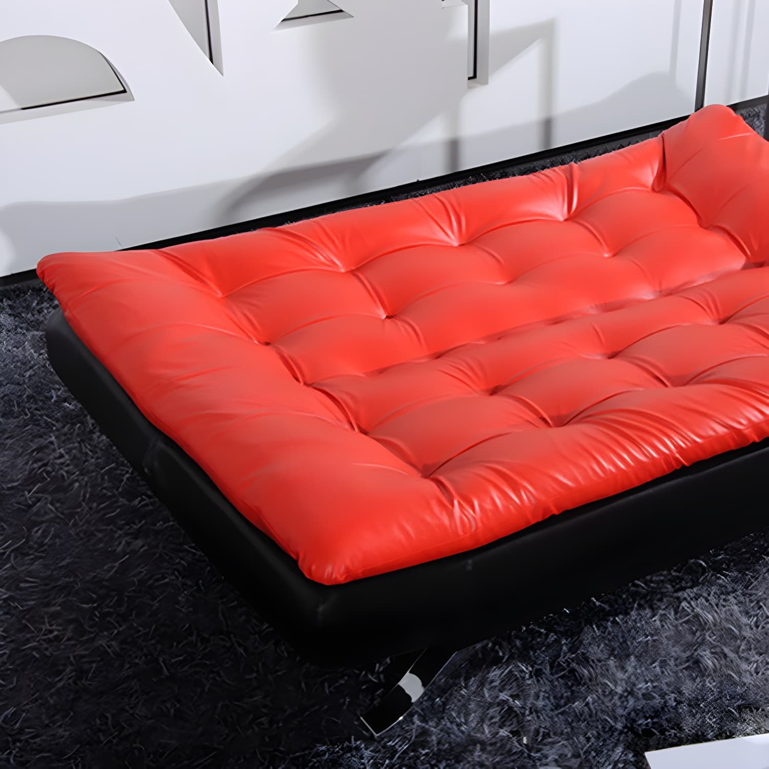 Armless Sofa Chaise Square Seating Settee for Living Room Bonus Room - image 10