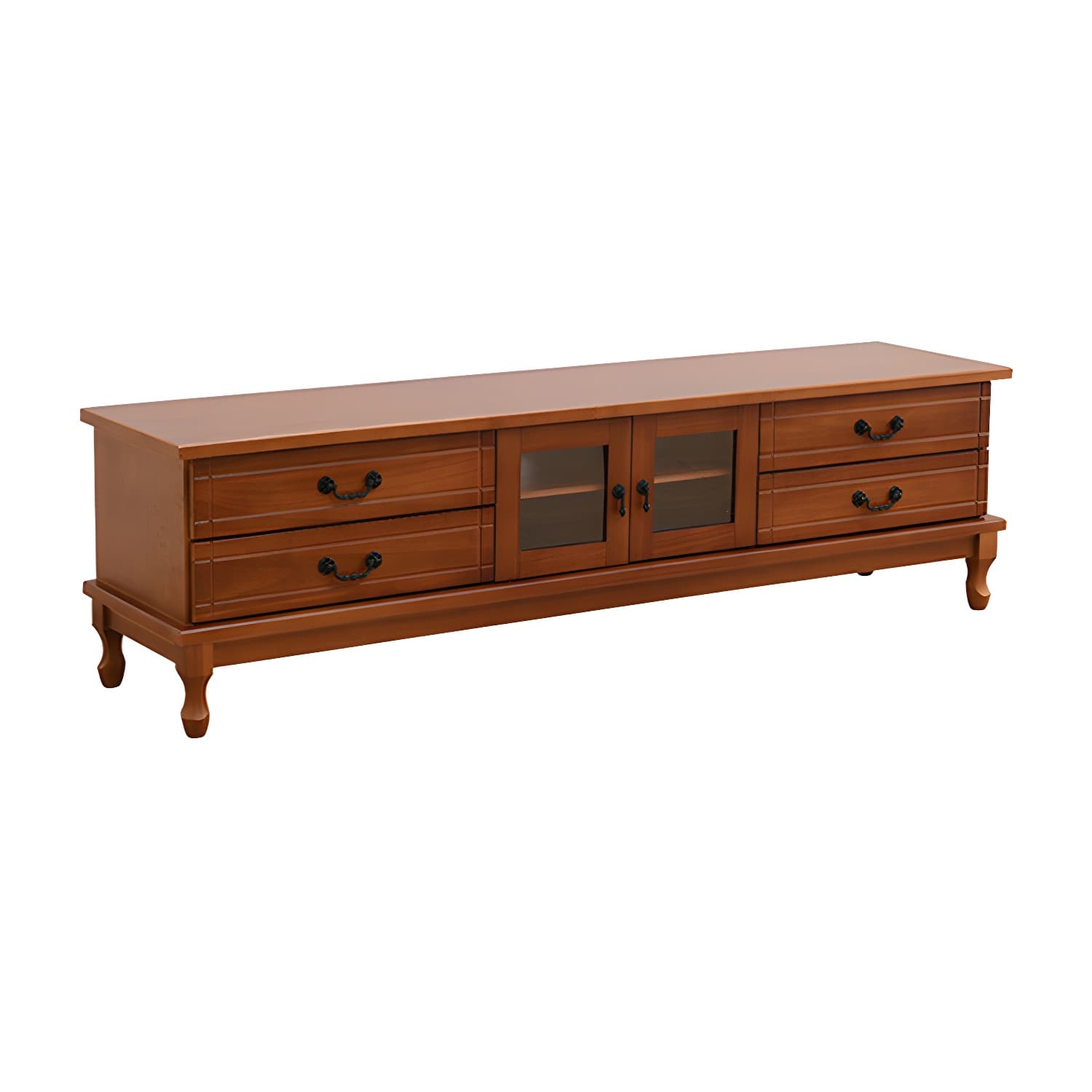 Traditional Solid Wood TV Stand 4-Drawer 19.7" H TV Console with Cabinet - image 6