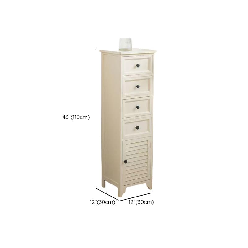 Rectangular Damp-proof Accent Cabinet with Storage Drawer, Closet, Glazed Door, Cabinet Knobs in Chalk/Brown/Wood Color - image 20