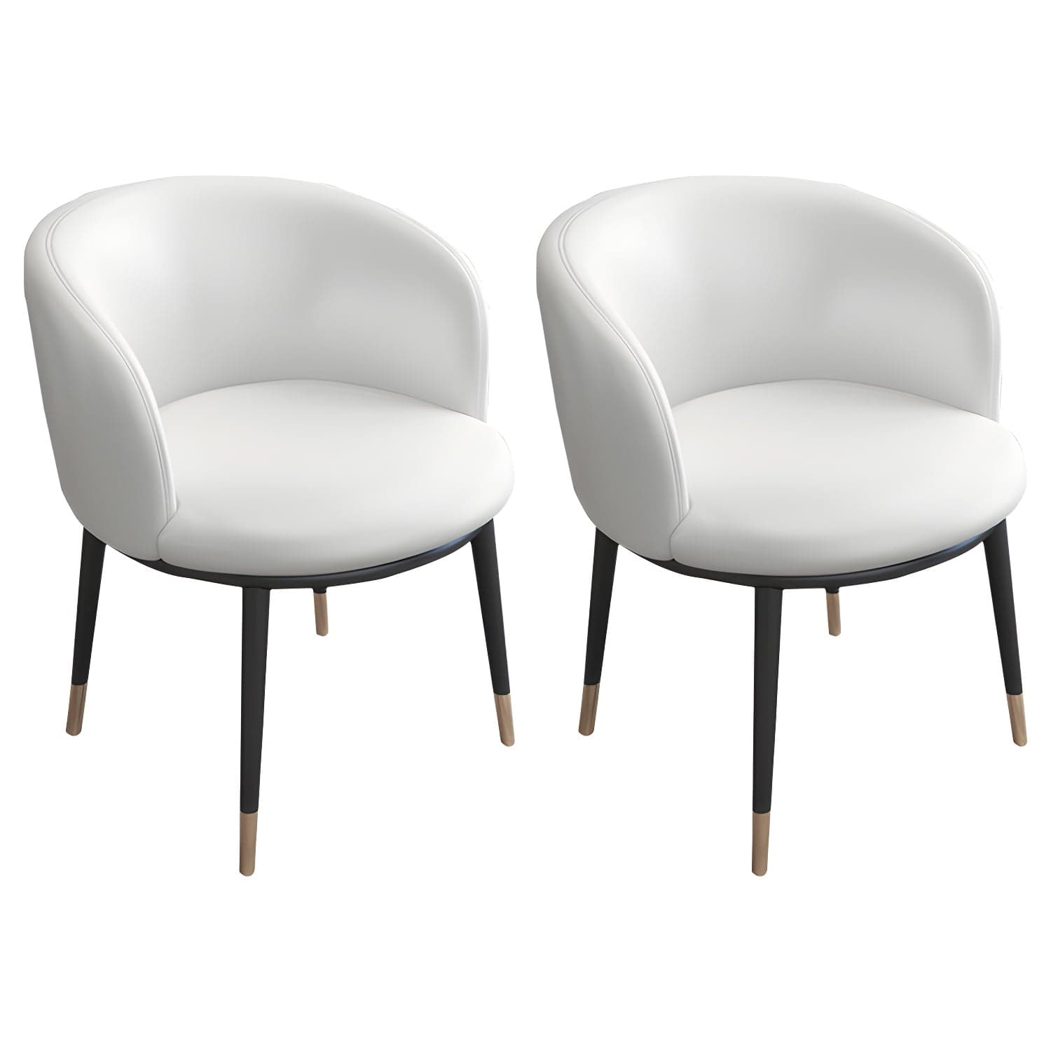 Faux Leather Contemporary Dining Chair with 4 Legs Matte Finish Solid Back Chair - image 14