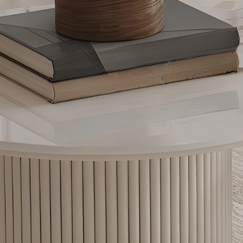 Circular-shaped Ivory Board Game Coffee Table for Home - image 12