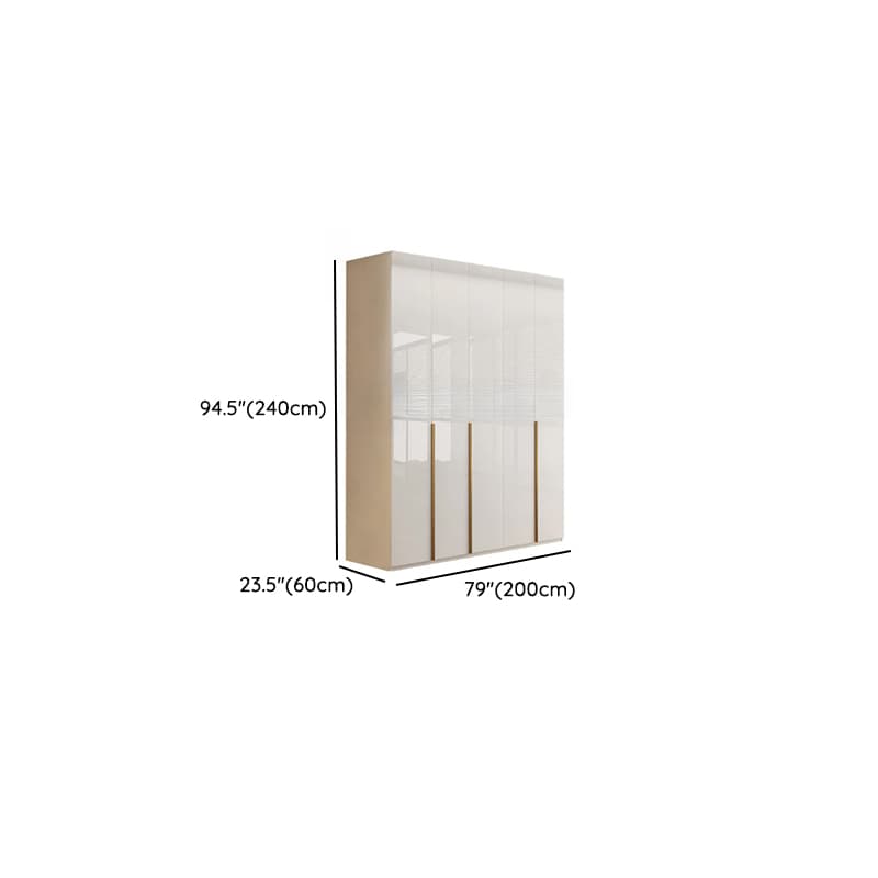 Chalk Minimalist Laminate Cabinet Armoire with Soft Close Drawer, Soft Close Door, Interior Shelves, and Clothing Rod - image 24