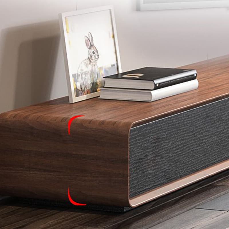 Contemporary Oblong Wood TV Stand Console with Storage Drawers - image 12