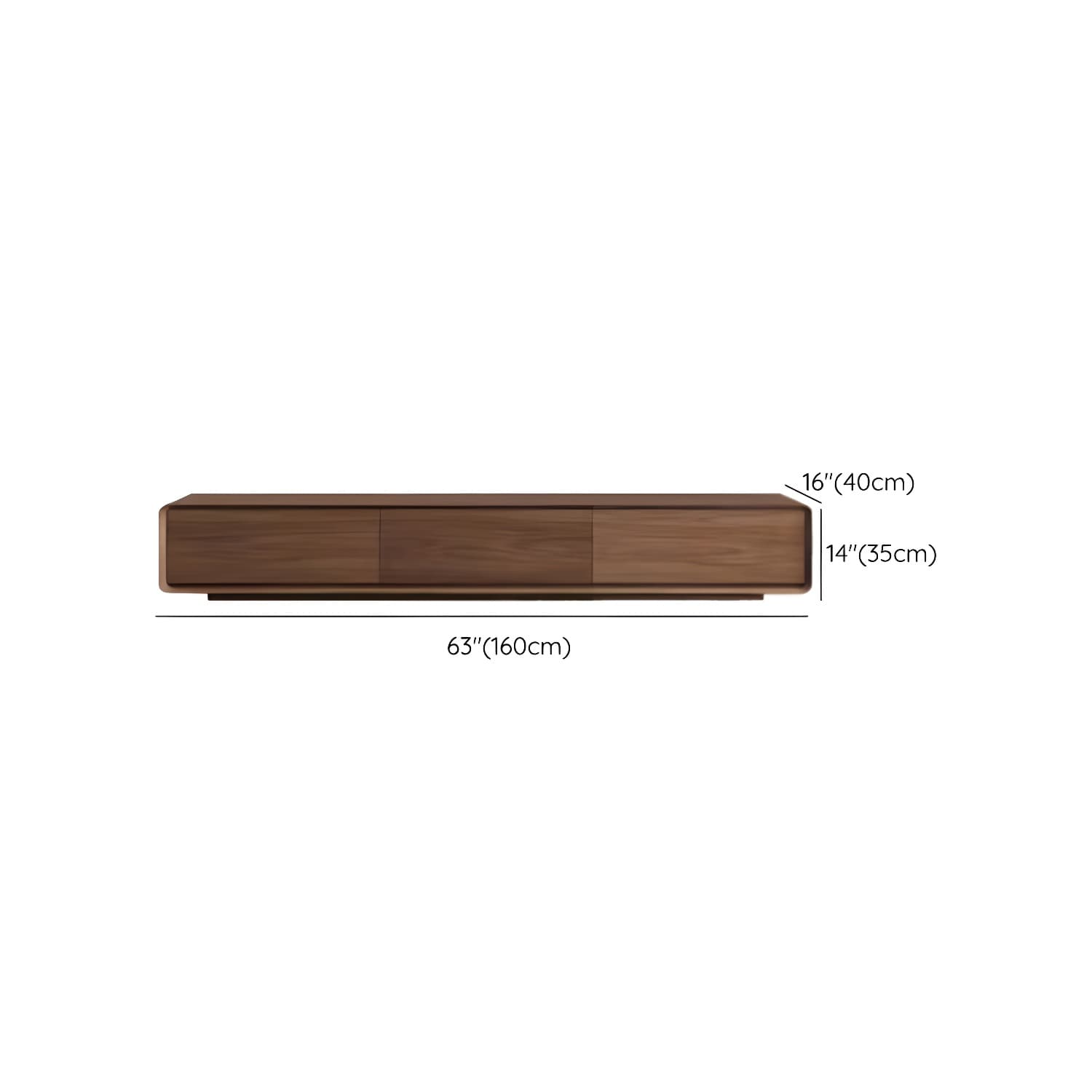Brown Wooden TV Stand with Drawers and Soft Close Drawer Glides - image 13