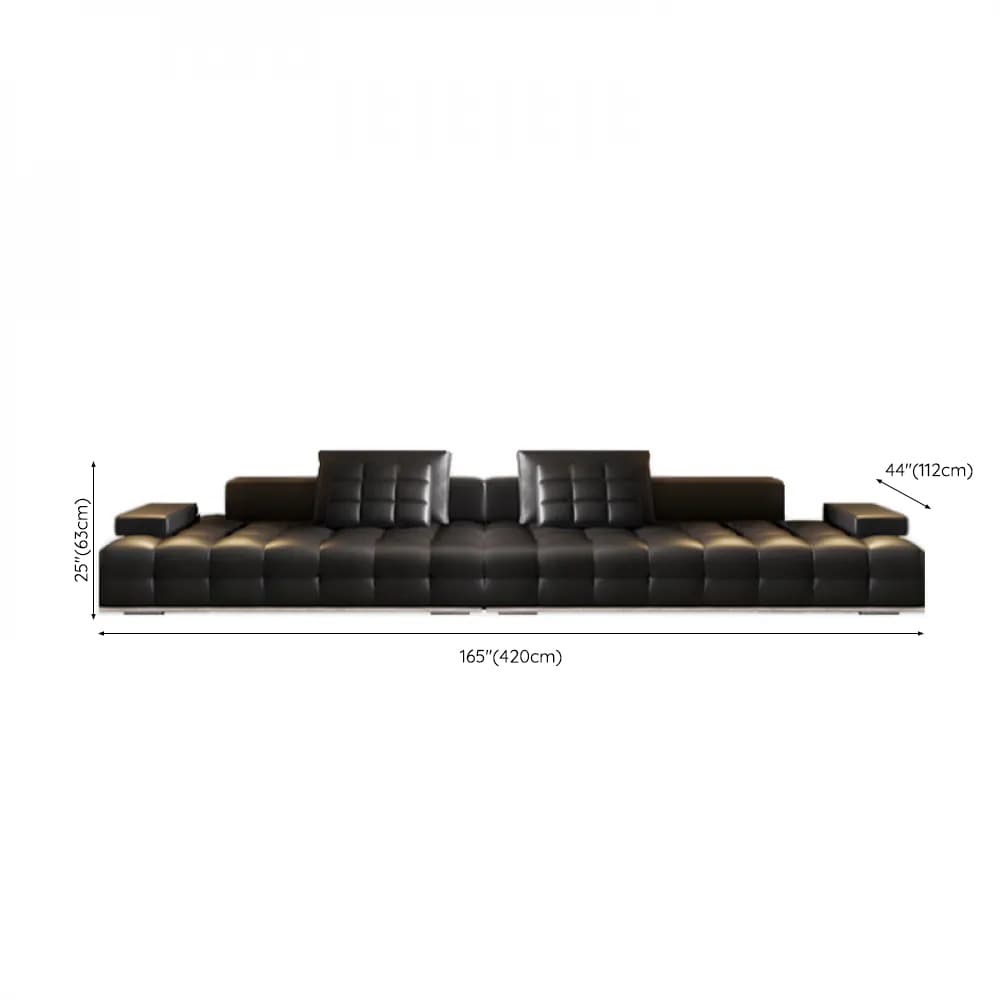 Versatile Black Sofa, Straight/L-Shape, 7-Seater, Horizontal/Right Hand Facing Orientation - image 15