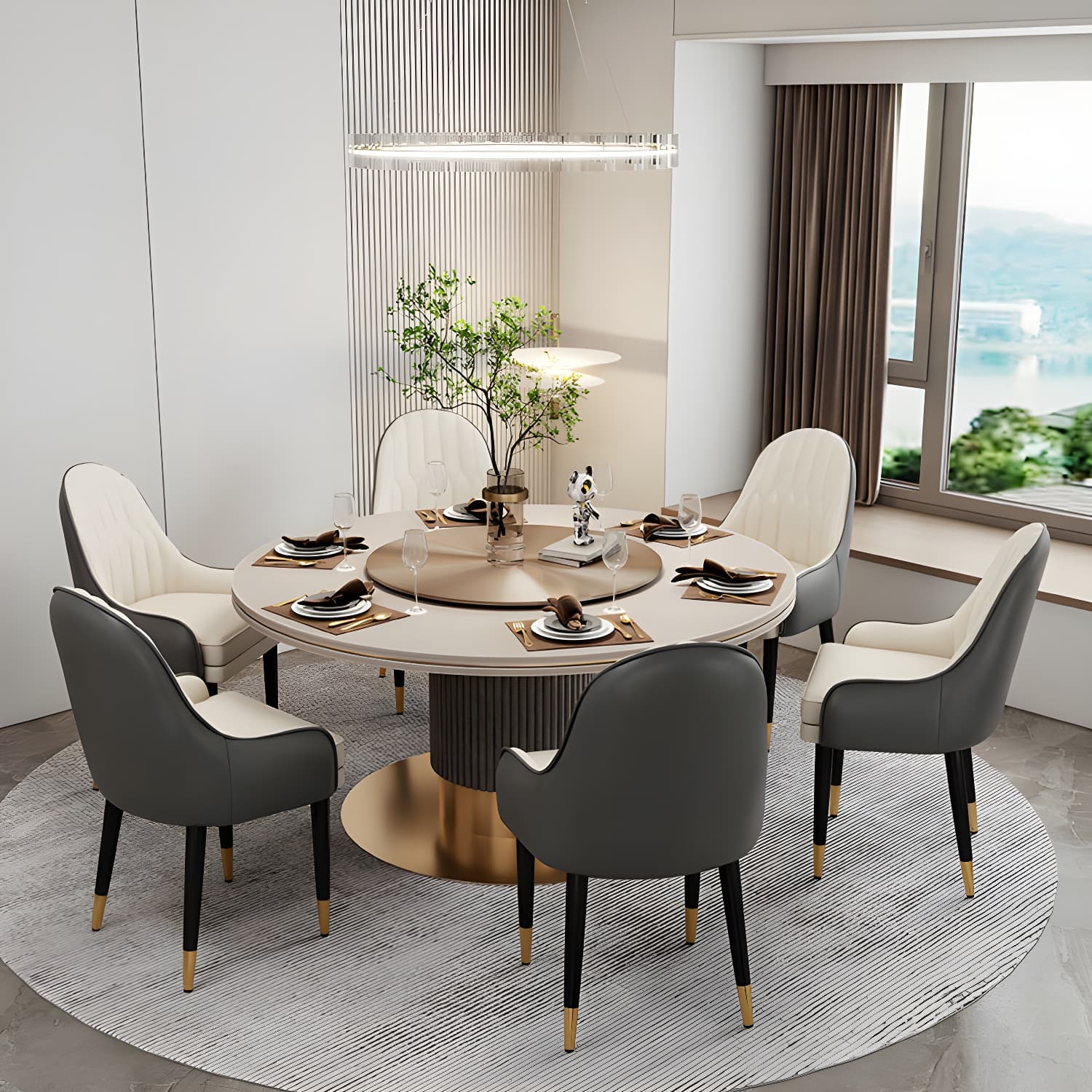 Glam Arm Chair with Upholstered Faux Leather, Solid Back, and Metal Legs - image 28