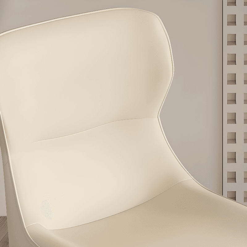 Contemporary Dinette Armless Chair with Solid Back Panel, Upholstered in Steel and Foot Pads - image 9