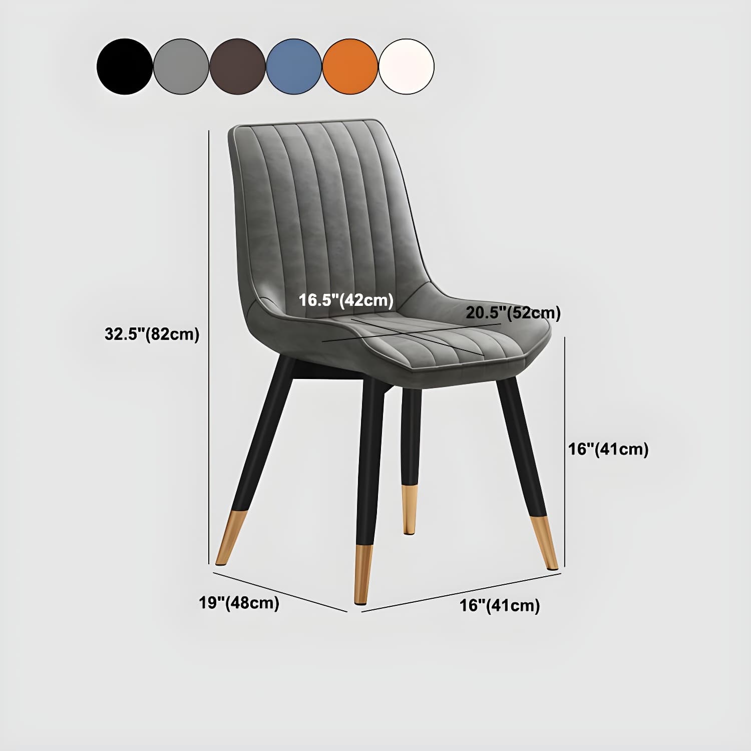 Glam Faux Leather Dining Chair Parsons Chair in Matte Finish for Home - image 22