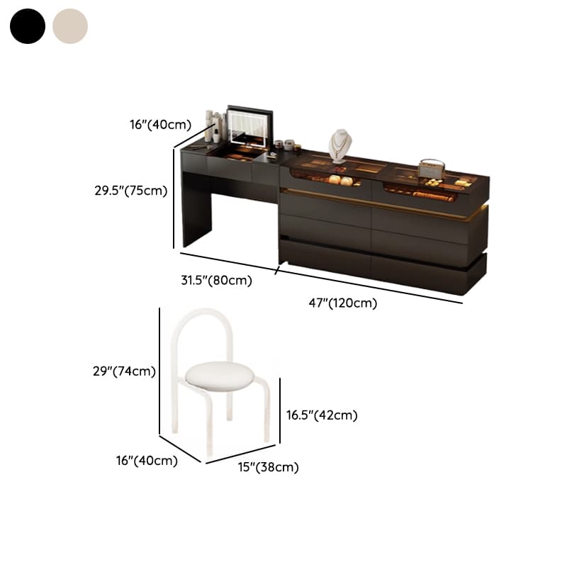 Lumber Vanity Set with Illumination Light, Scalable, Dividers, 2-in-1, Adjustable Touch and Brightness - image 19