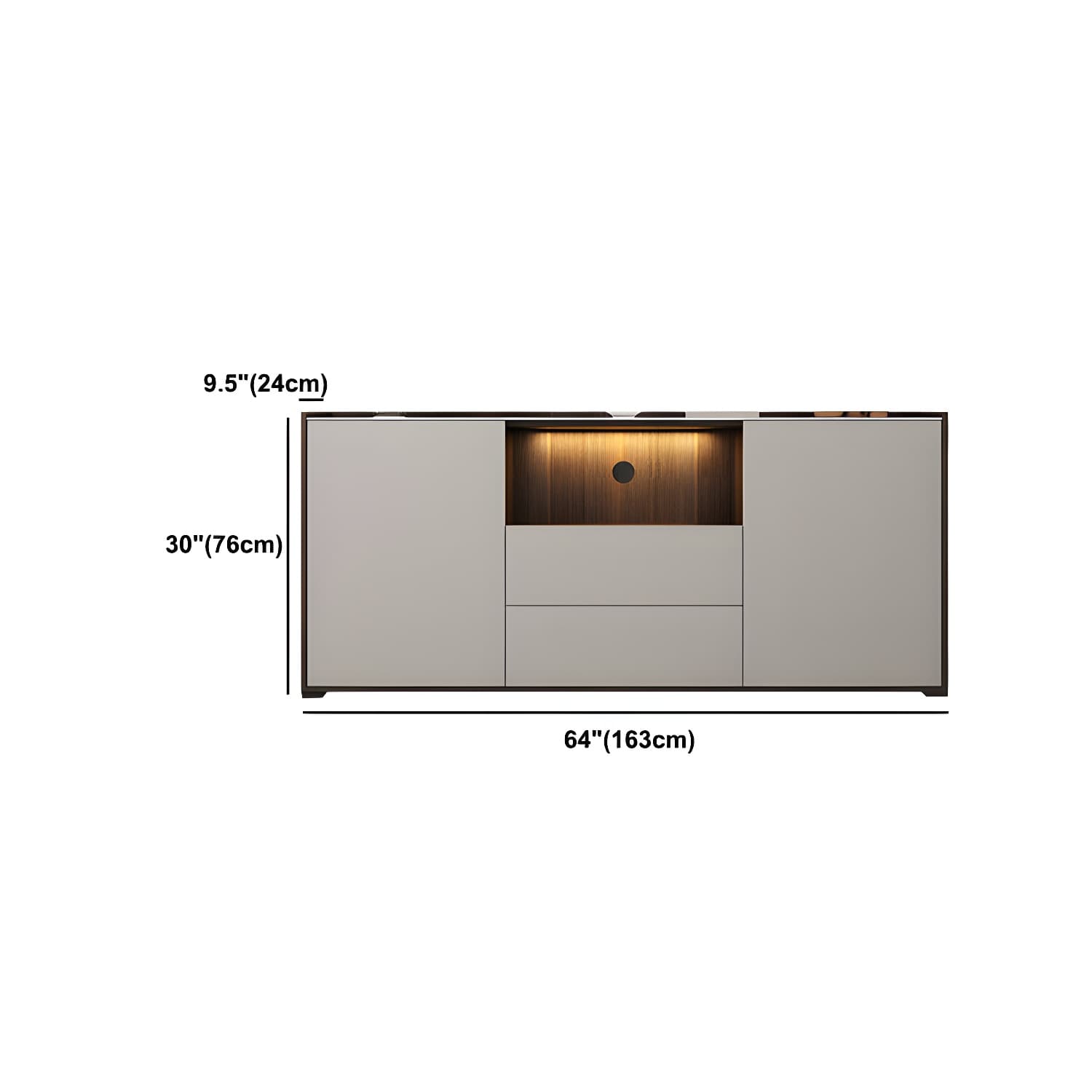 Contemporary Style Stone TV Stand 2 Doors and 2 Drawers TV Cabinet - image 28