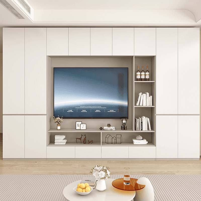 Rectangular Entertainment Center with Hutch, 2 Bookcases, Bridge, and Hutch Included - image 3
