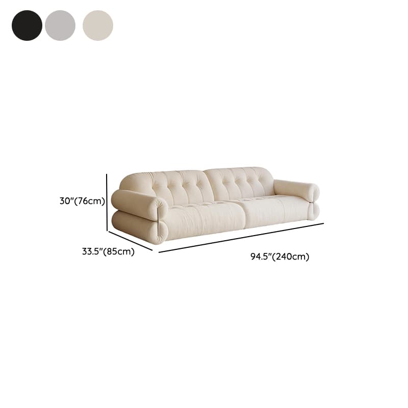 Modish Solid Color Stain Resistant Standard Sofa/Loveseat in Black/Light Gray/Light Brown with 3-seater/4-seater/5 Person Capacity - image 16