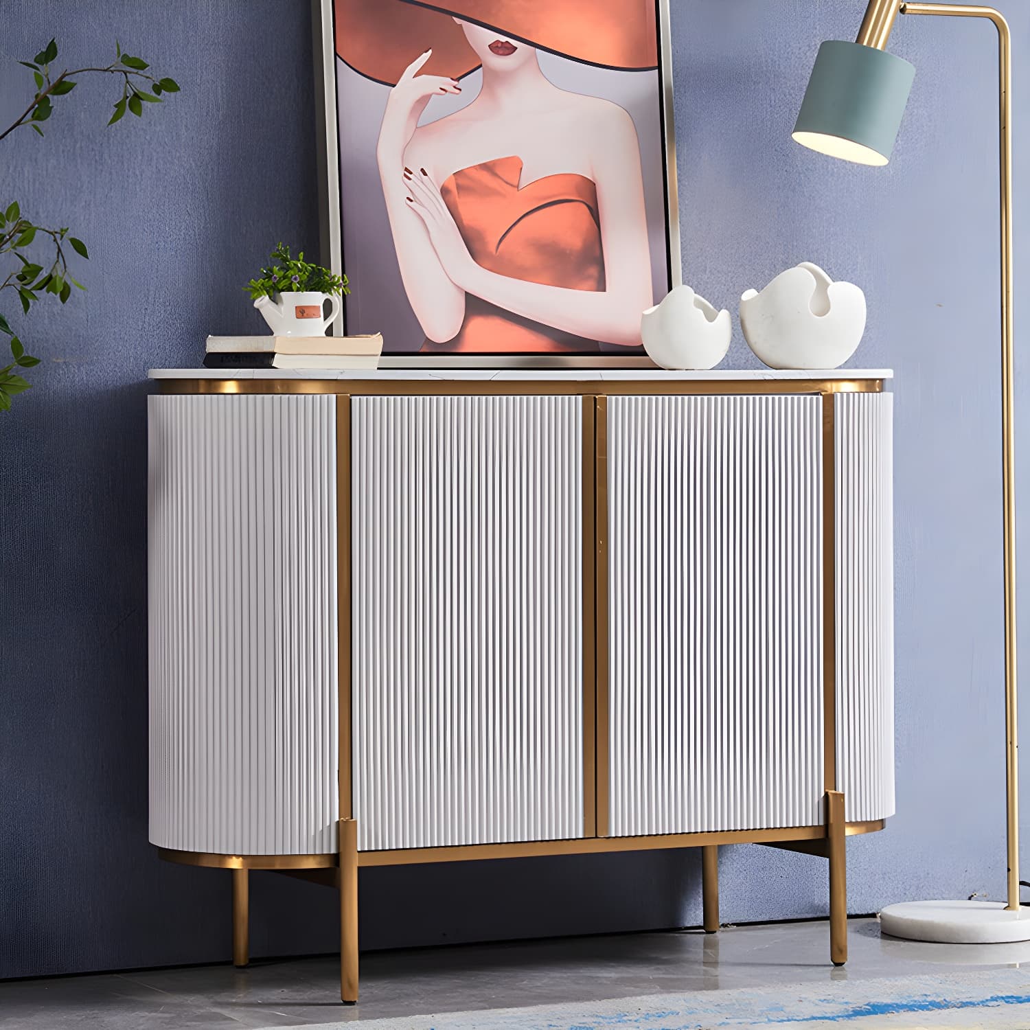 Wood Sideboard Contemporary Style Side Board for Dining Room - image 7