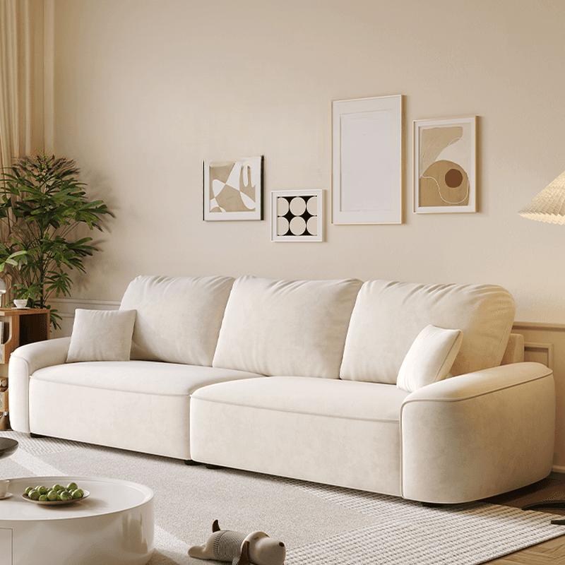 Tear Resistant Standard Sofa in Gray/Ivory/Citrus Color with 5 Pillows - image 8