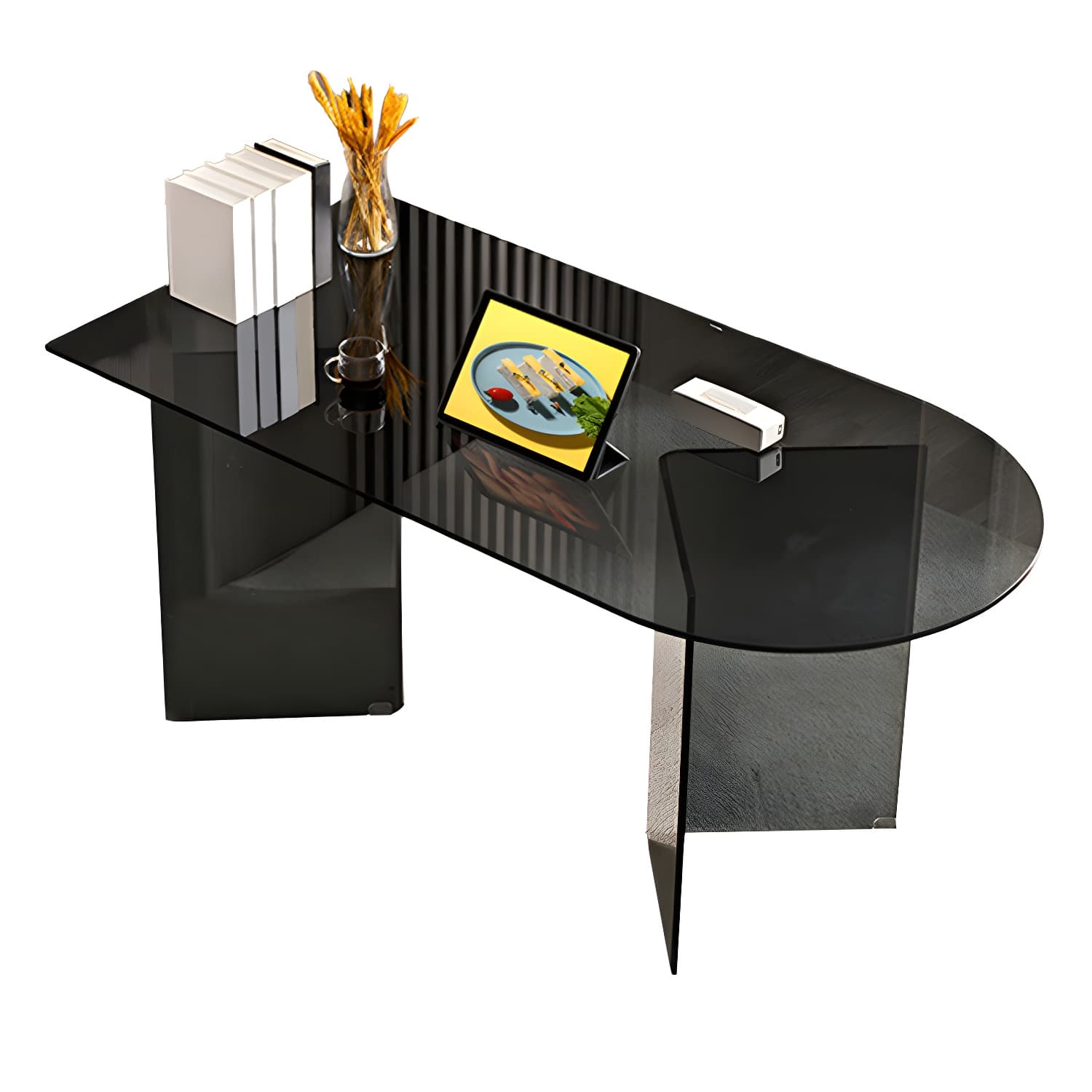 Modern Tempered Glass Dining Table Glass Base for Dining Room - image 8