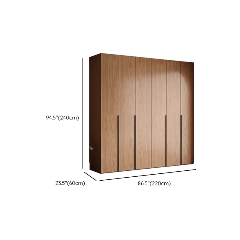 Cocoa Art Deco Self-supporting Cabinet Armoire with Soft Close Drawer, Interior Shelves, and Hanging Rod - image 20