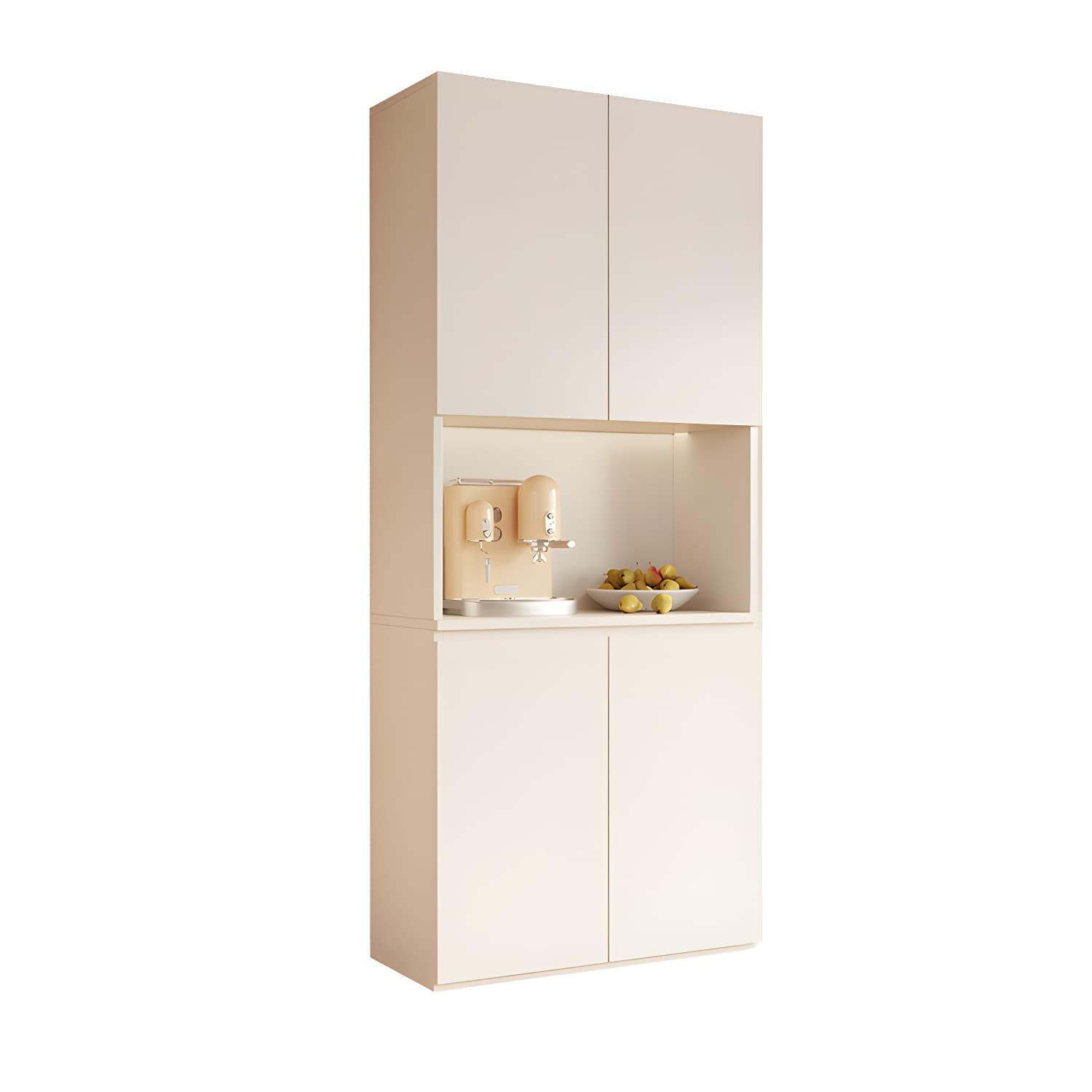 Modern Wood Buffet Cabinet with Open Storage and Cabinets Included - image 6