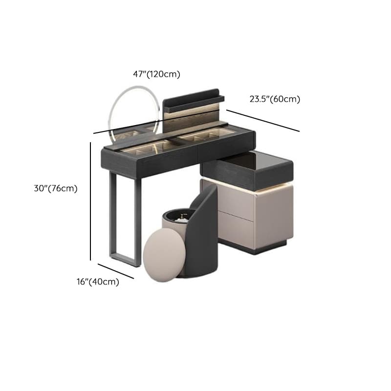 Multi-Purpose Tan Vanity Set with Lighting, Scalable 2-in-1 Adjustable Touch and Brightness - image 18