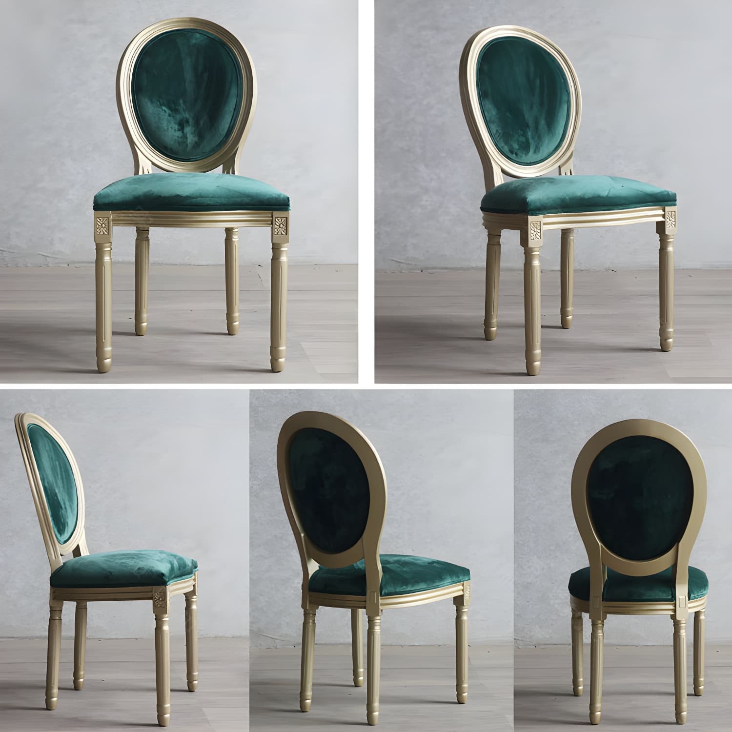 Traditional Velvet Dining Chair 38''H King Louis Back Side Chair with 4 Legs for Restaurant - image 15