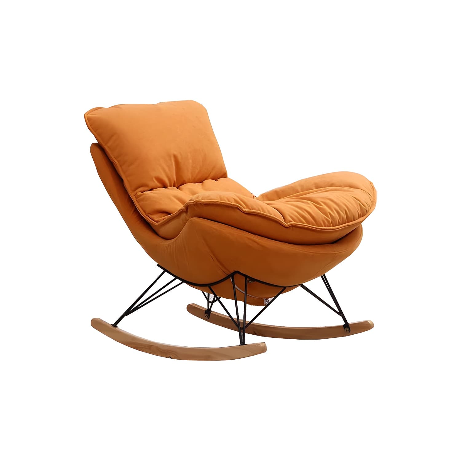 Solid Wood Rocking Chair Modern Rocker Chair with Removable Cushions - image 18