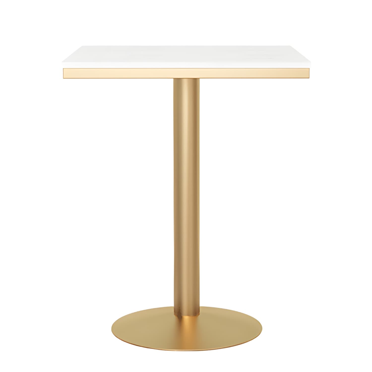 Metal Traditional Luxury Round Table White Stone Top Table with Pedestal Base - image 10