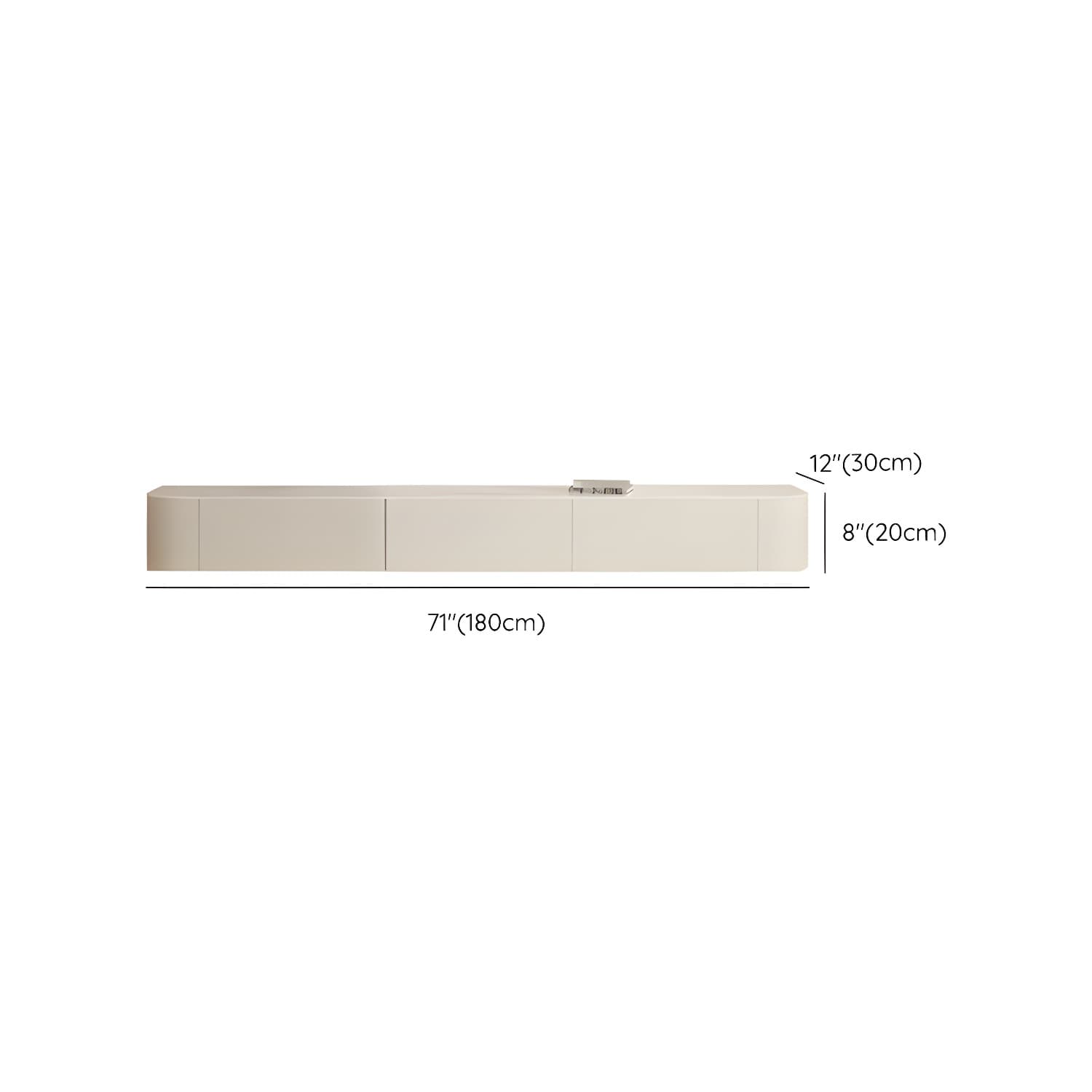 Contemporary Media Console Floating TV Media Console with Drawers - image 11