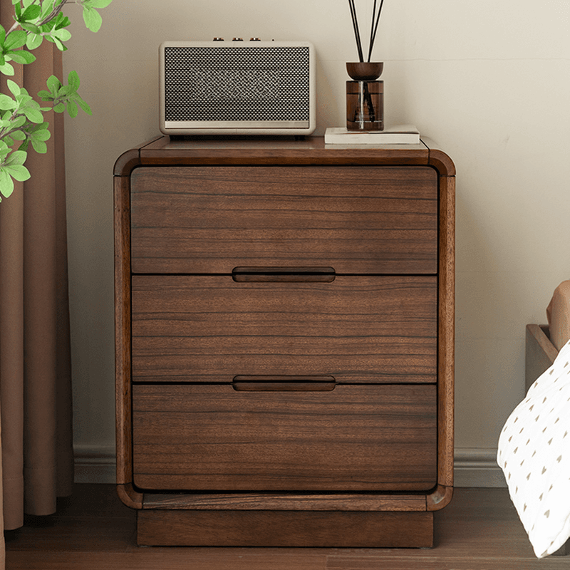 Cocoa Stylish Drawer Storage Nightstand with Walnut Countertop - image 3