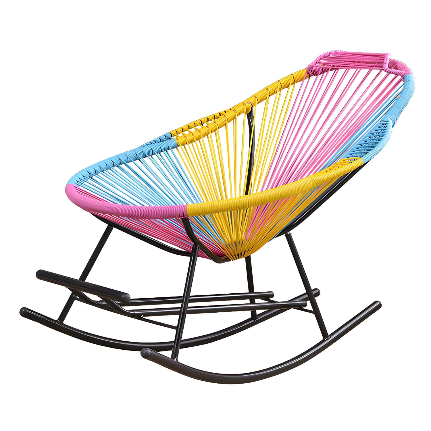 Modern Minimalist Rocker Chair Metal Frame Spindle Rocker Chair for Home - image 11