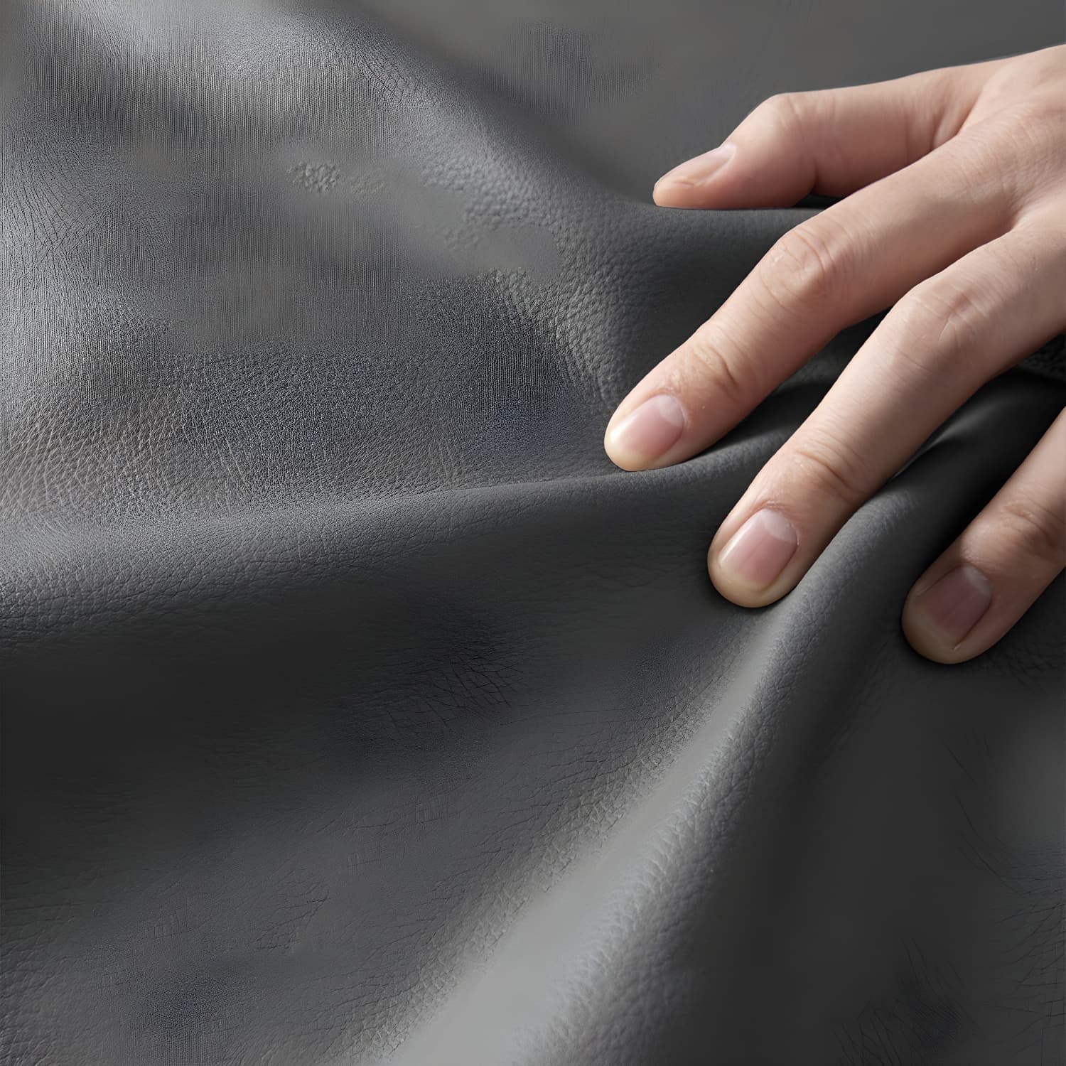 Modern Gray Tech Cloth Sectional with Flared Arms and Cushion Back - image 3