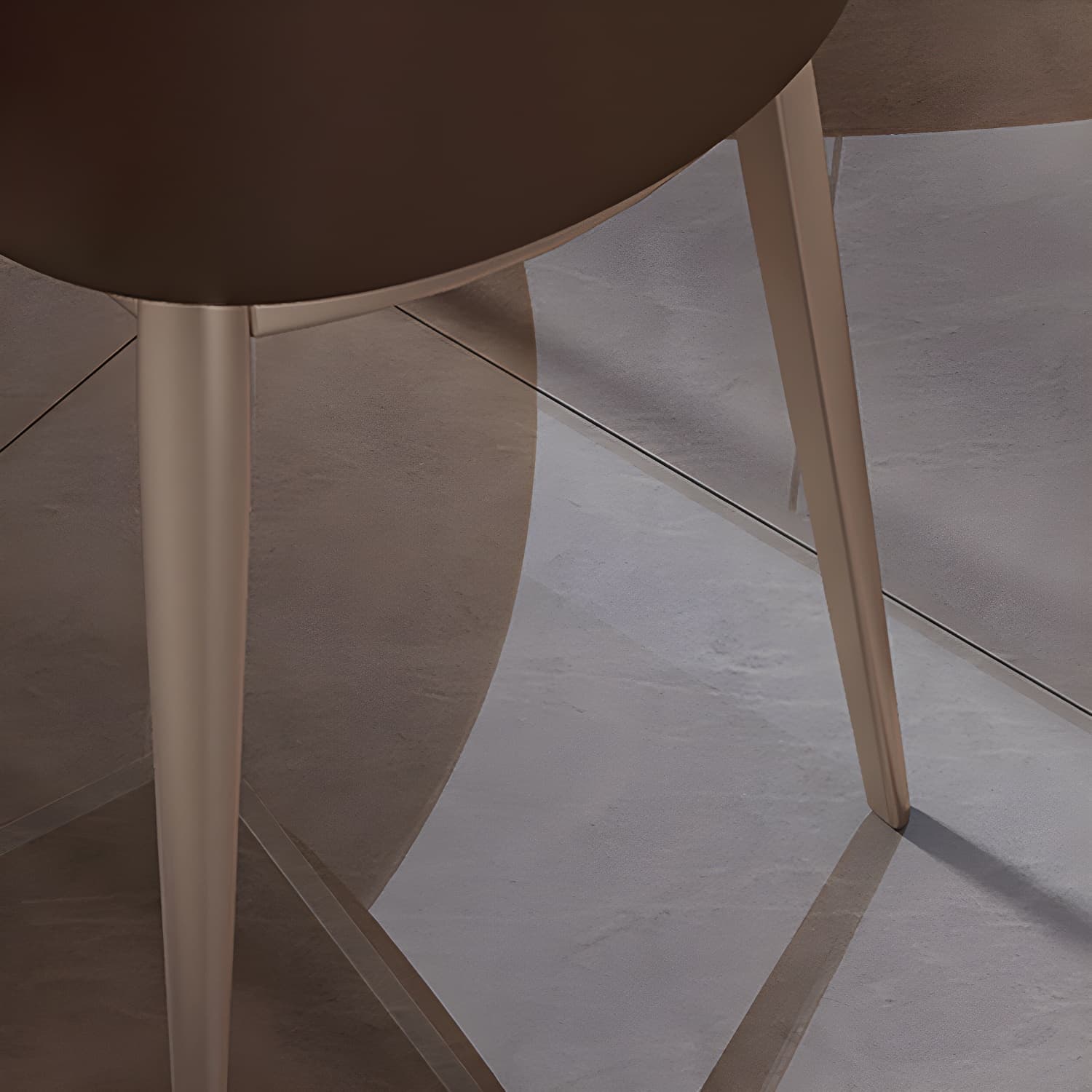 Round Metal Dining Set in White with Gold Pedestal Base and Self-Storing Leaf - 5 Piece Set - image 10